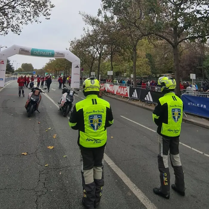 Arche d'arrivée d'une course pédestre
