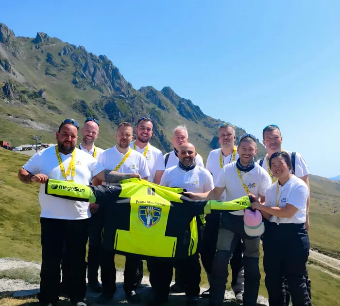 L'équipe du PMS en montagne sur le Tour de France