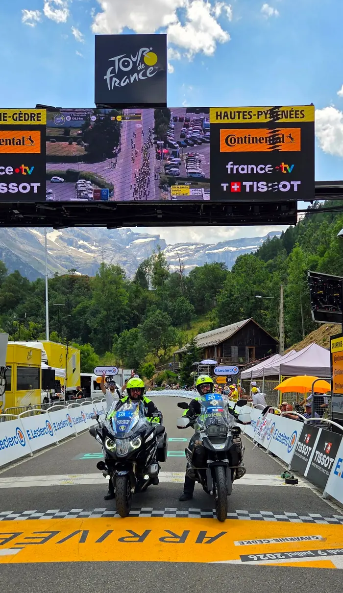 Le PMS sur une arrivée du Tour de France